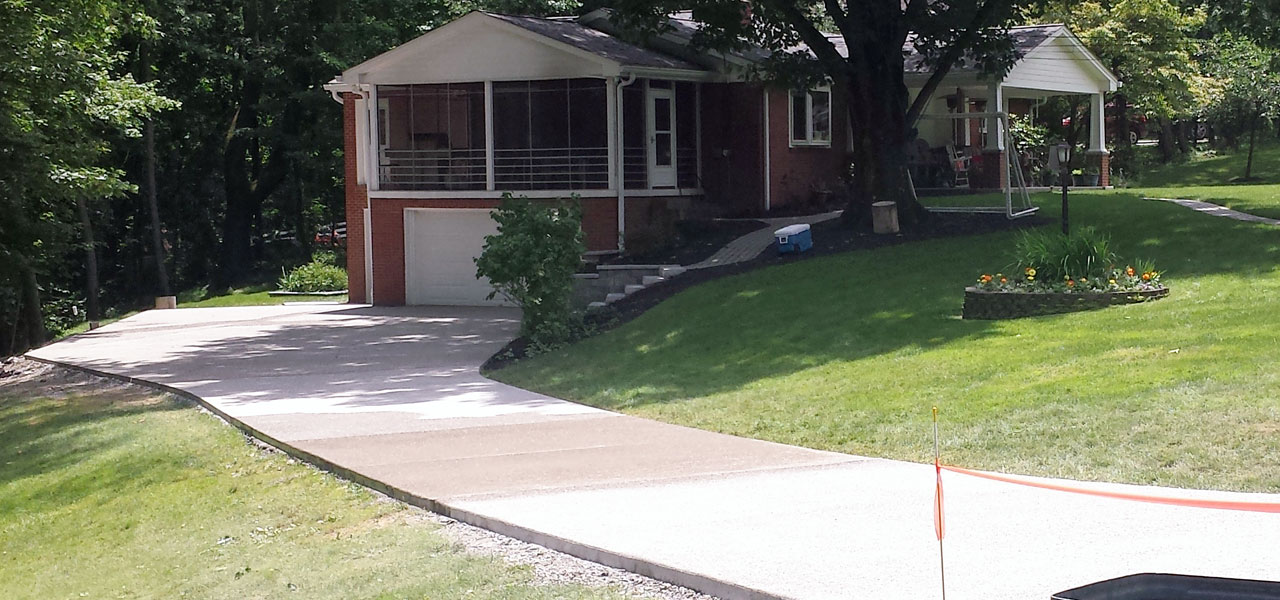 concrete driveways parking pads pittsburgh contractor